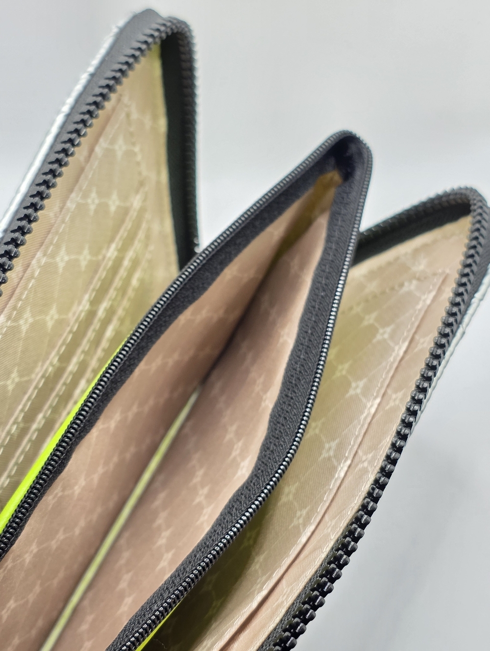 BCBGeneration Quilted Metallic Silver Zip Pouch - Picture 10 of 10